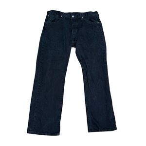 Levi’s 501 button fly straight leg black jeans 38/30